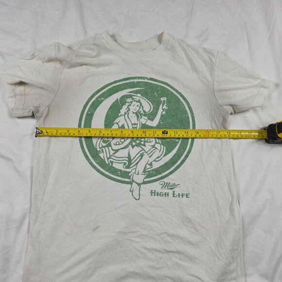 Miller High Life Womens XS White Shirt Casual Going Out Outdoors Short Sleeve - Picture 6 of 9